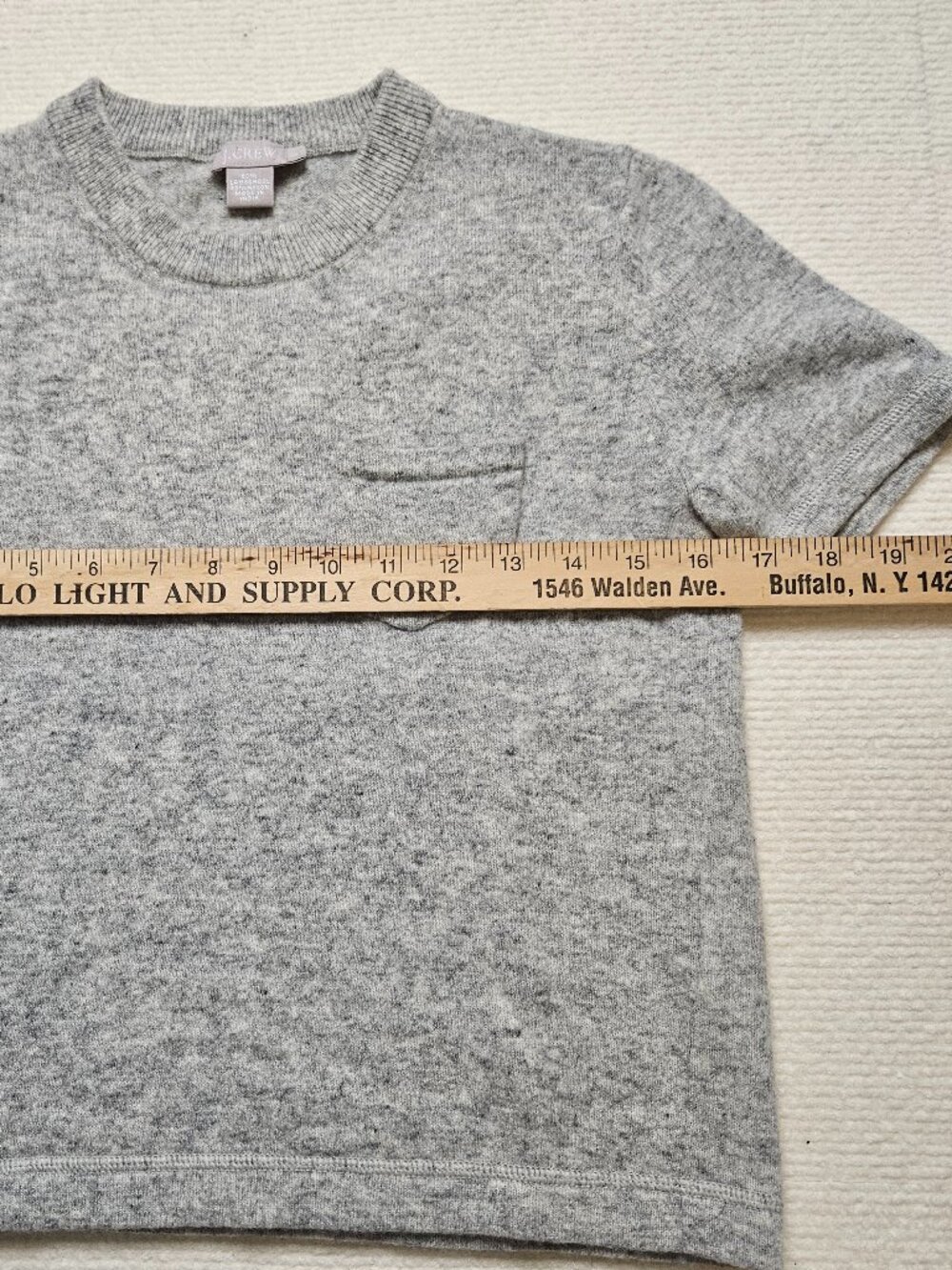 J. Crew heathered gray short sleeve "sweater tee" - size Small - Picture 2 of 7